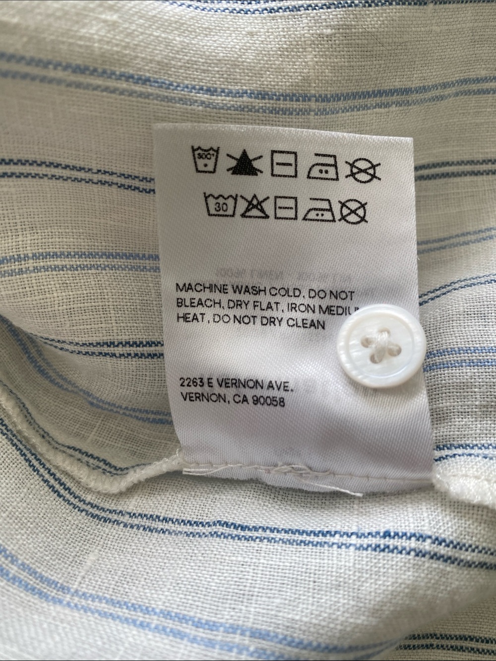 Reformation Preston Linen Shirt in Blue Jersey Stripe - Picture 8 of 11